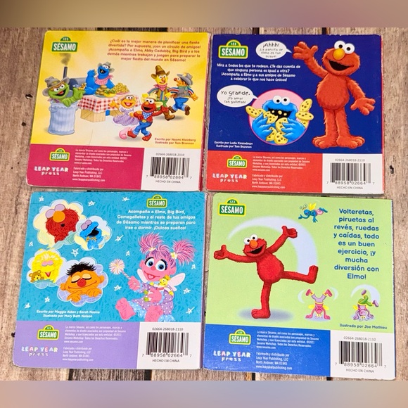 Sesame Street Elmo and Friends Spanish Children’s Book Lot - Picture 2 of 2